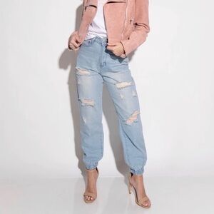 Kittenish Denim Joggers Sz XS